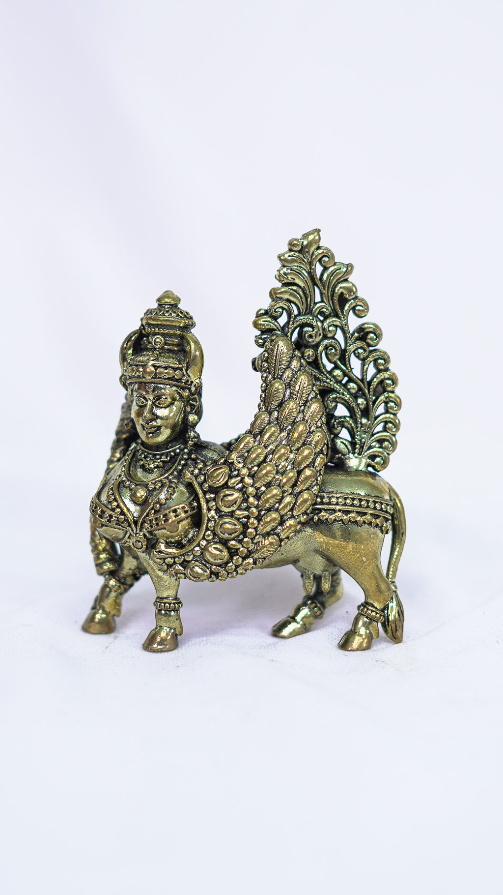Kamdhenu Cow Brass Idle (big)