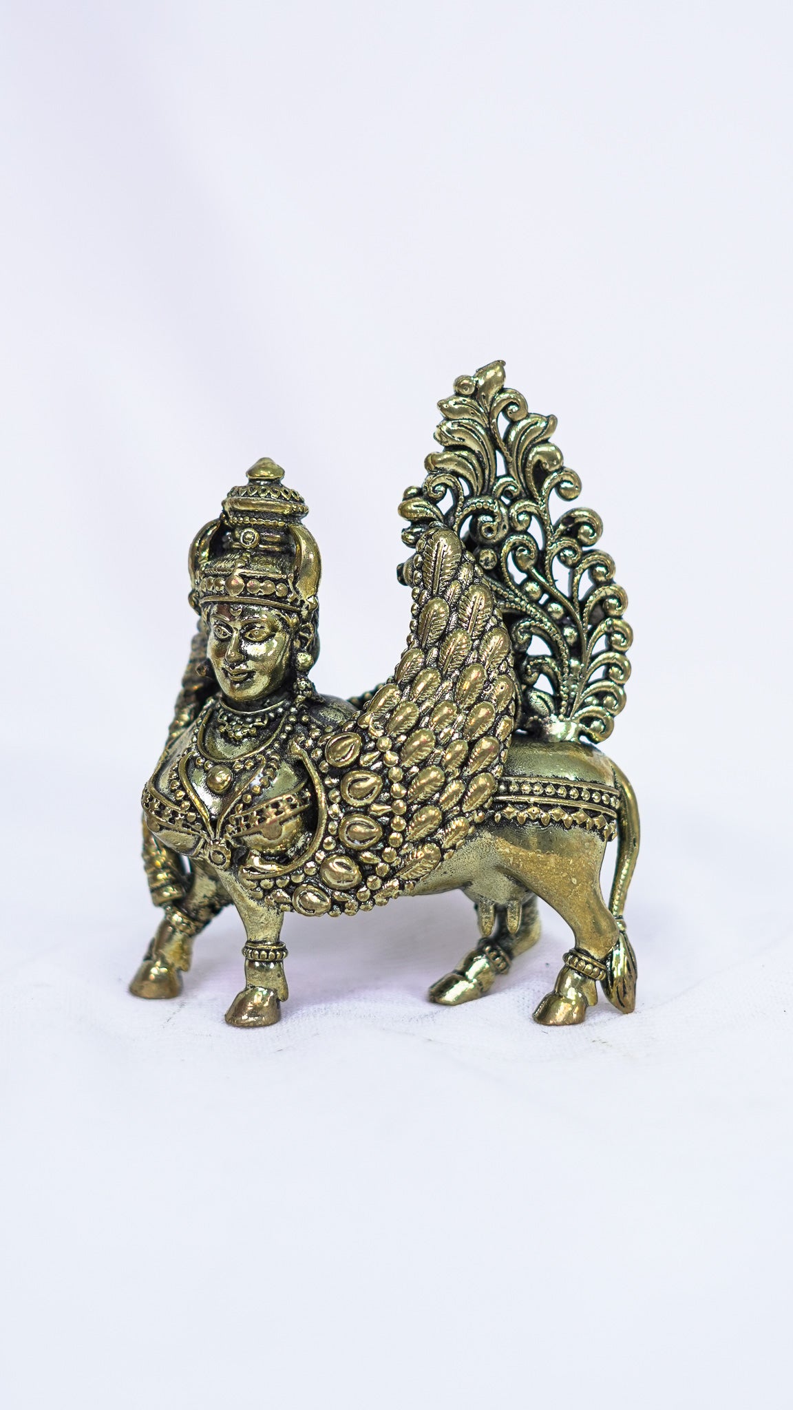 Kamdhenu Cow Brass Idle (big)