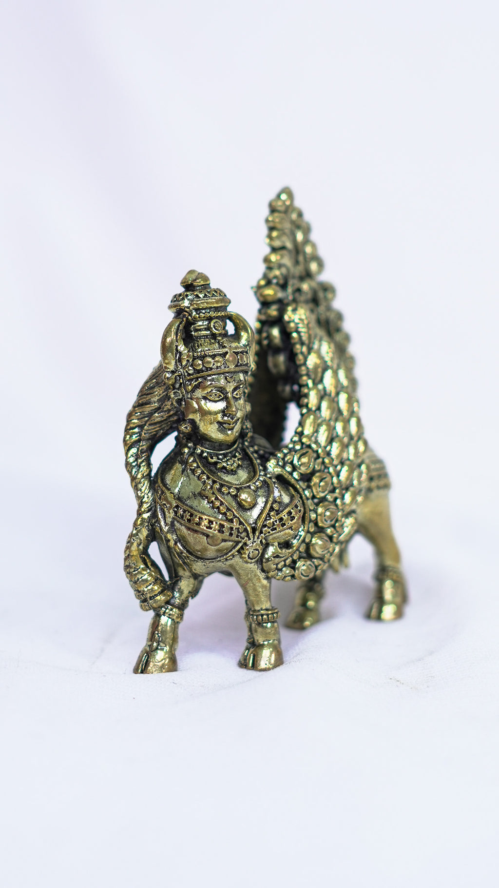 Kamdhenu Cow Brass Idle (big)
