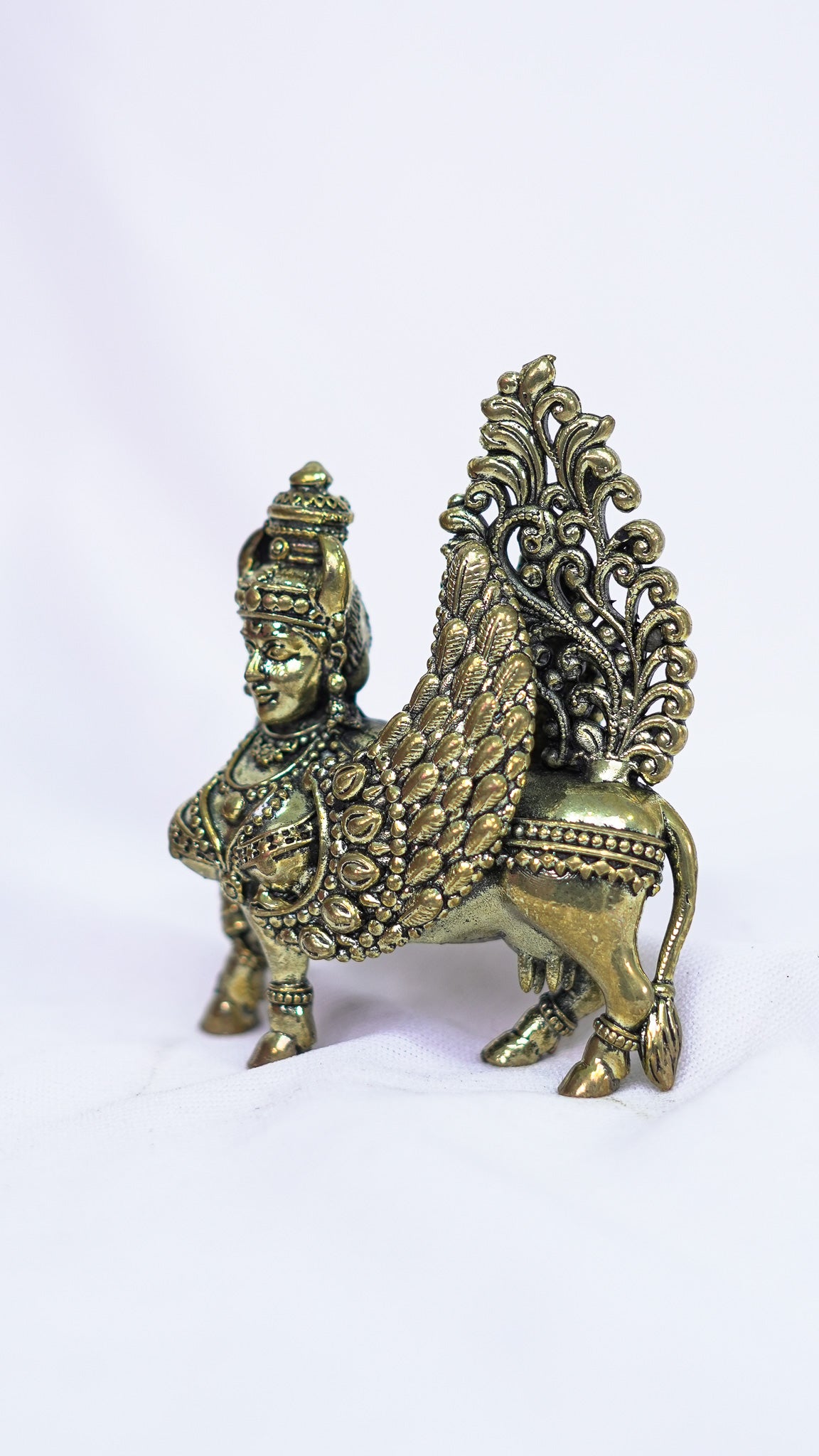 Kamdhenu Cow Brass Idle (big)