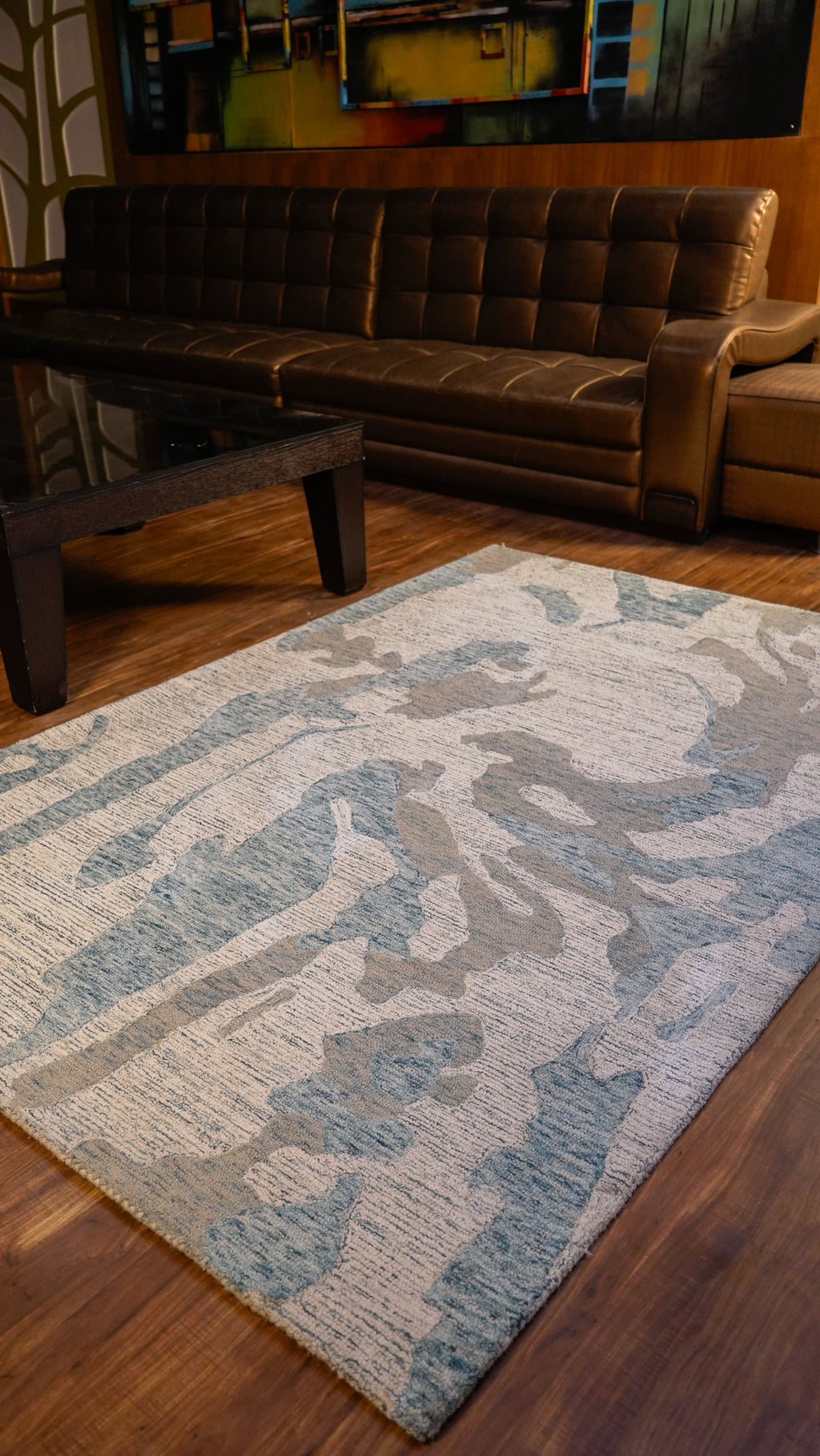 Misty Waves Hand-Tufted Woolen Carpet