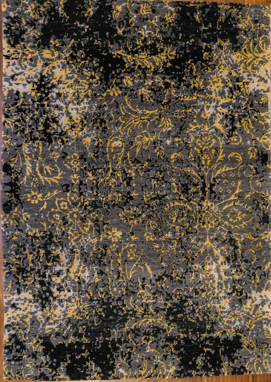 Twilight Bloom Hand-Knotted Woolen Carpet