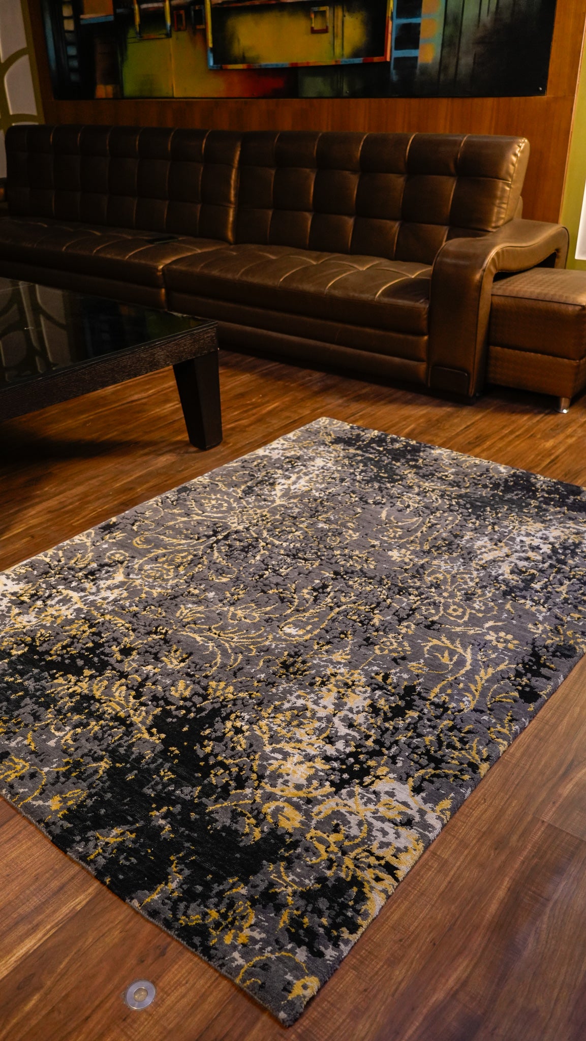 Twilight Bloom Hand-Knotted Woolen Carpet