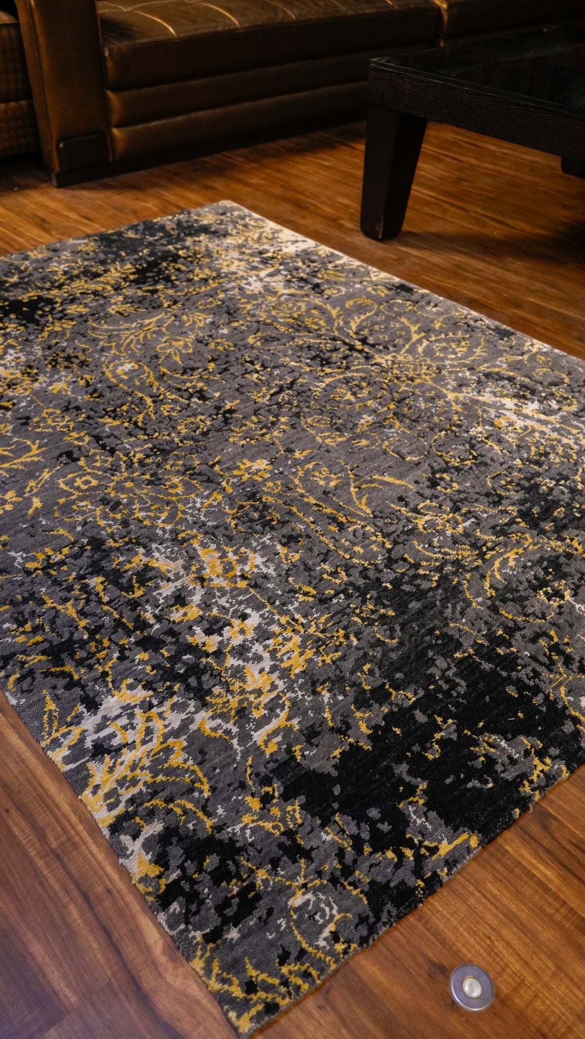 Twilight Bloom Hand-Knotted Woolen Carpet