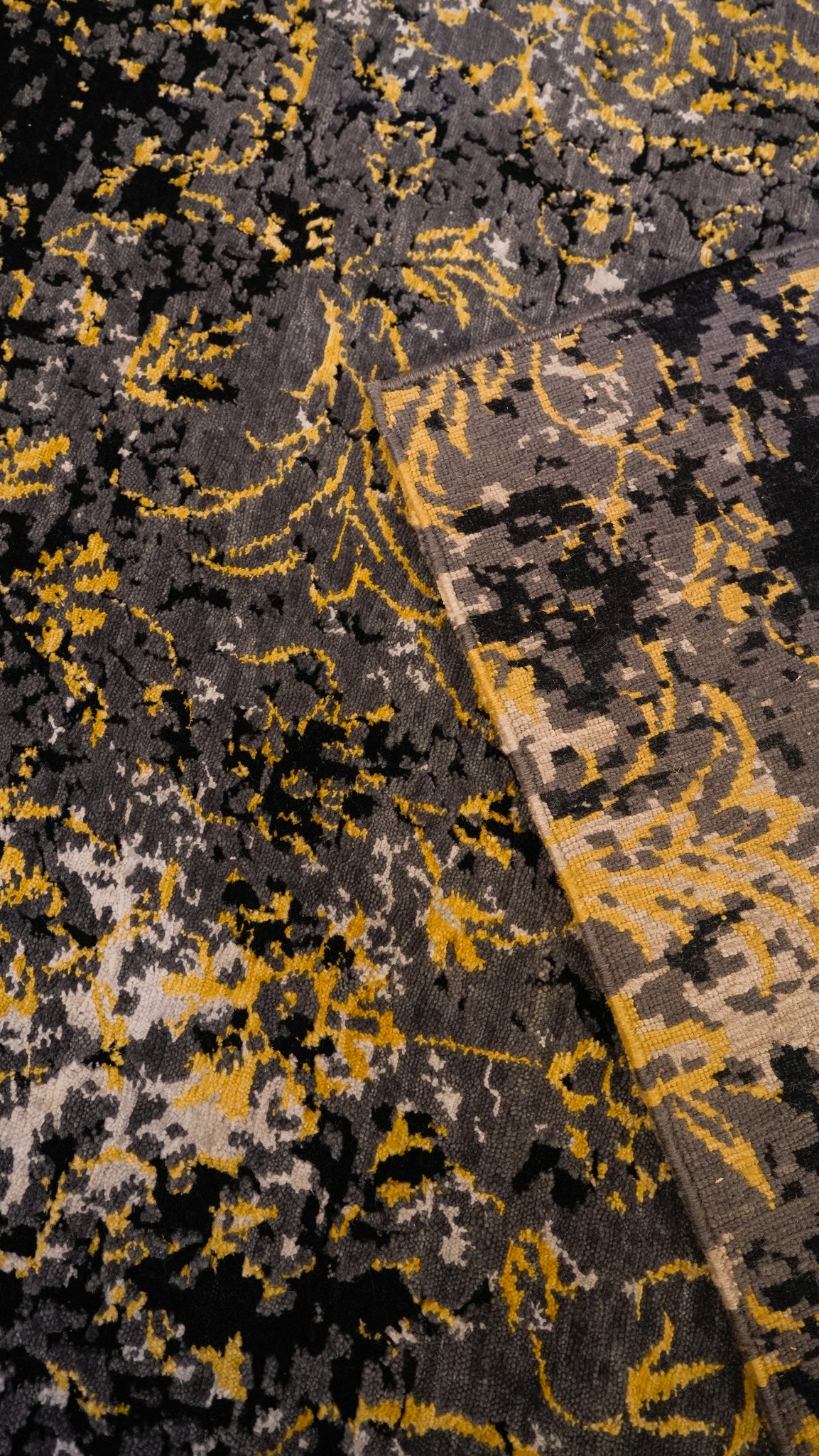 Twilight Bloom Hand-Knotted Woolen Carpet