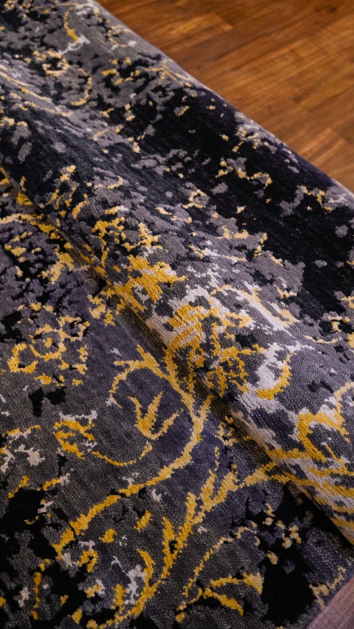 Twilight Bloom Hand-Knotted Woolen Carpet