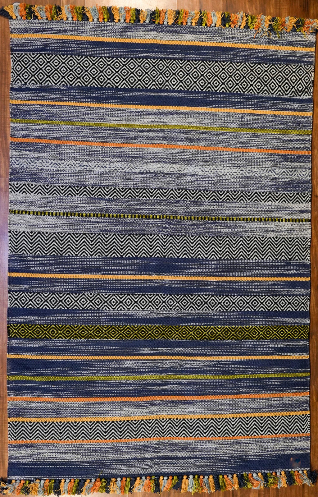 Boho Bands Hand-Woven Cotton Rug