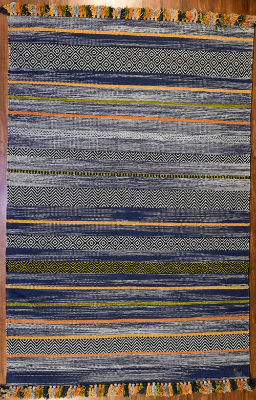 Boho Bands Hand-Woven Cotton Rug