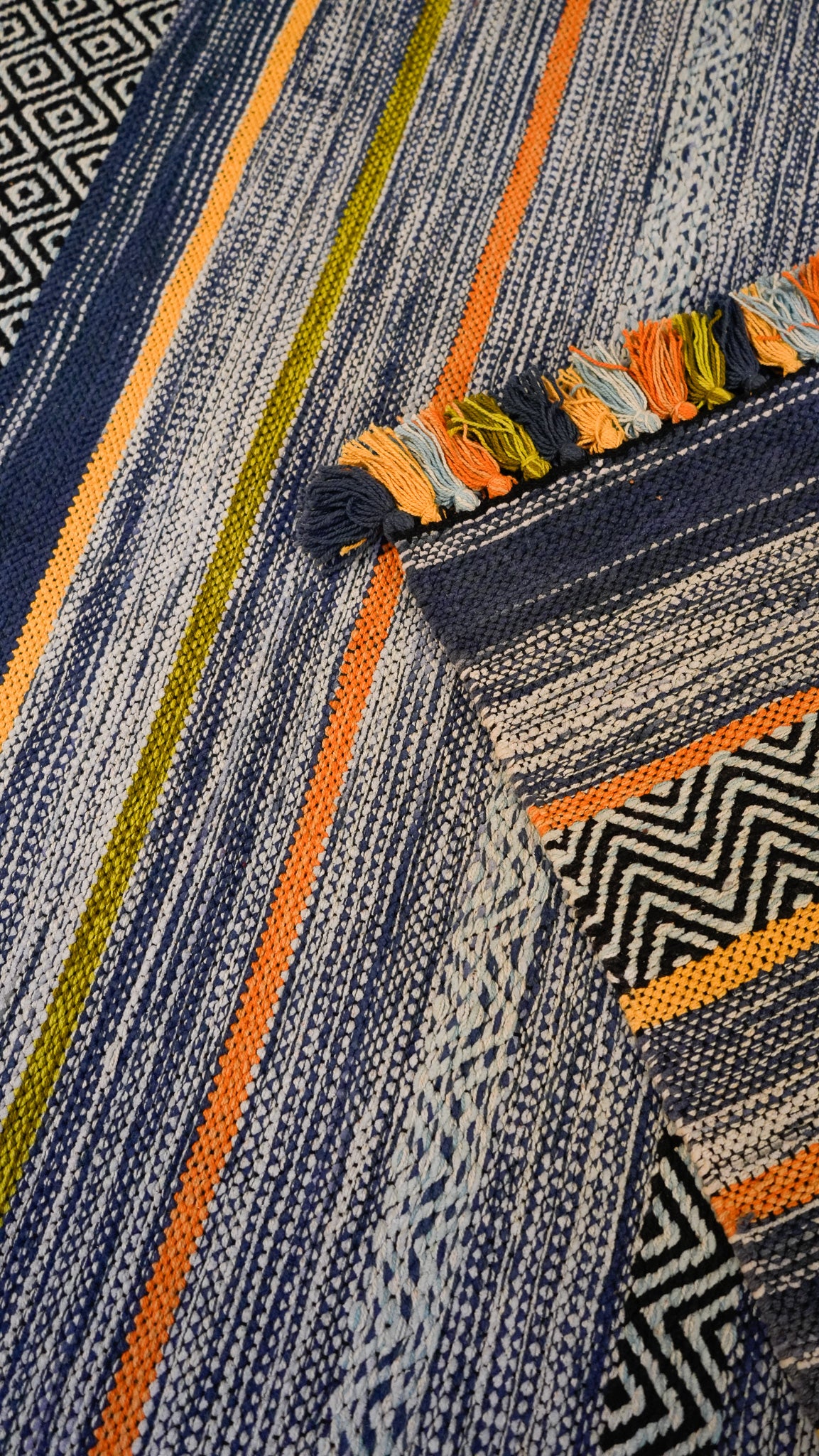 Boho Bands Hand-Woven Cotton Rug