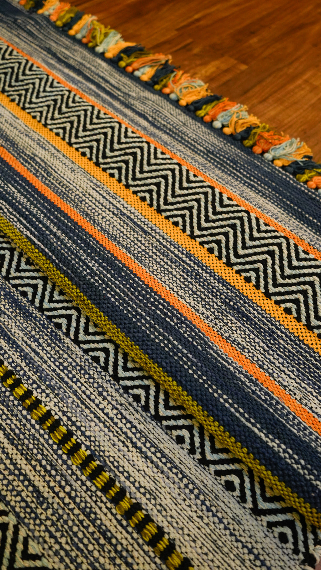 Boho Bands Hand-Woven Cotton Rug