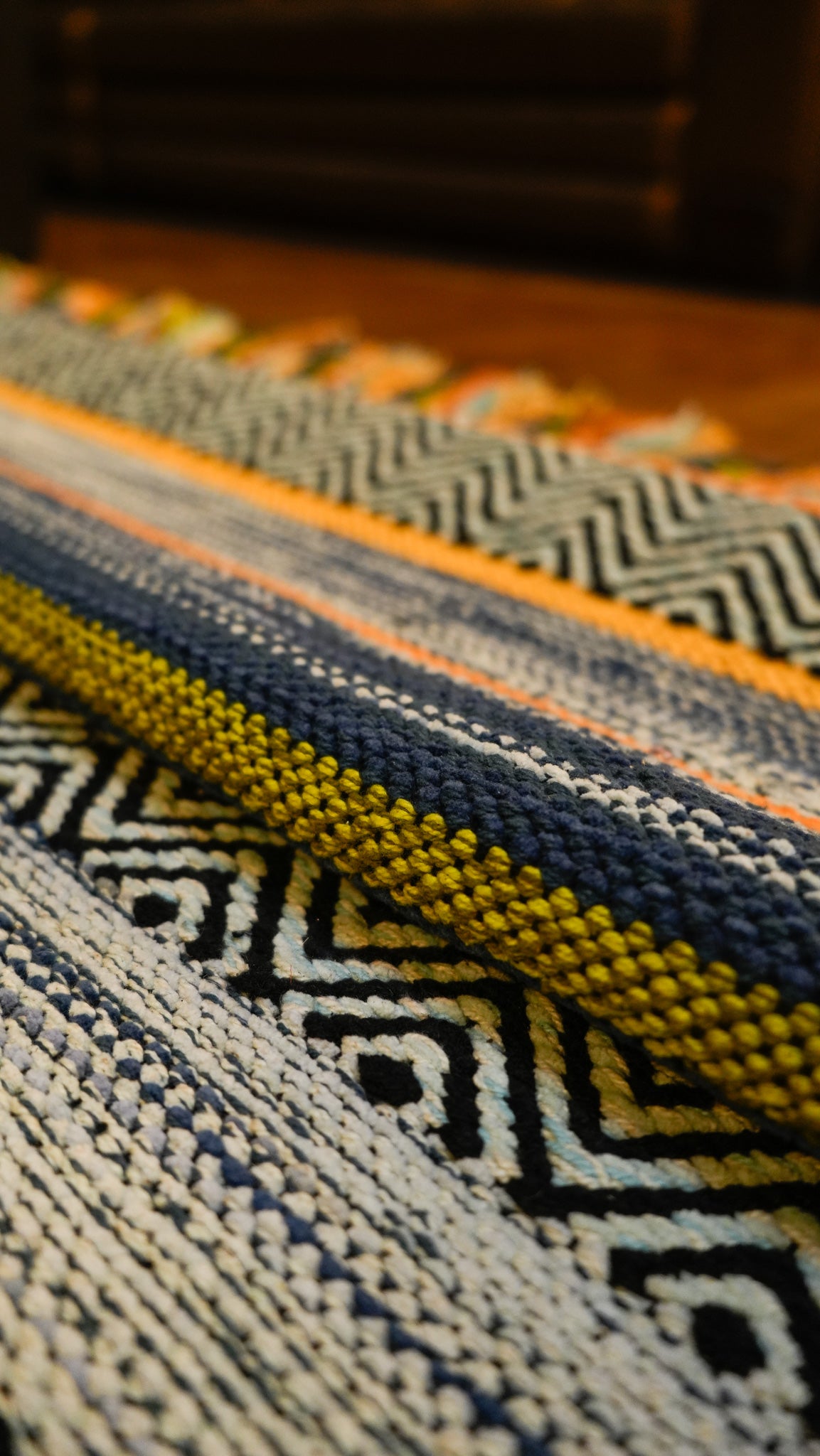 Boho Bands Hand-Woven Cotton Rug