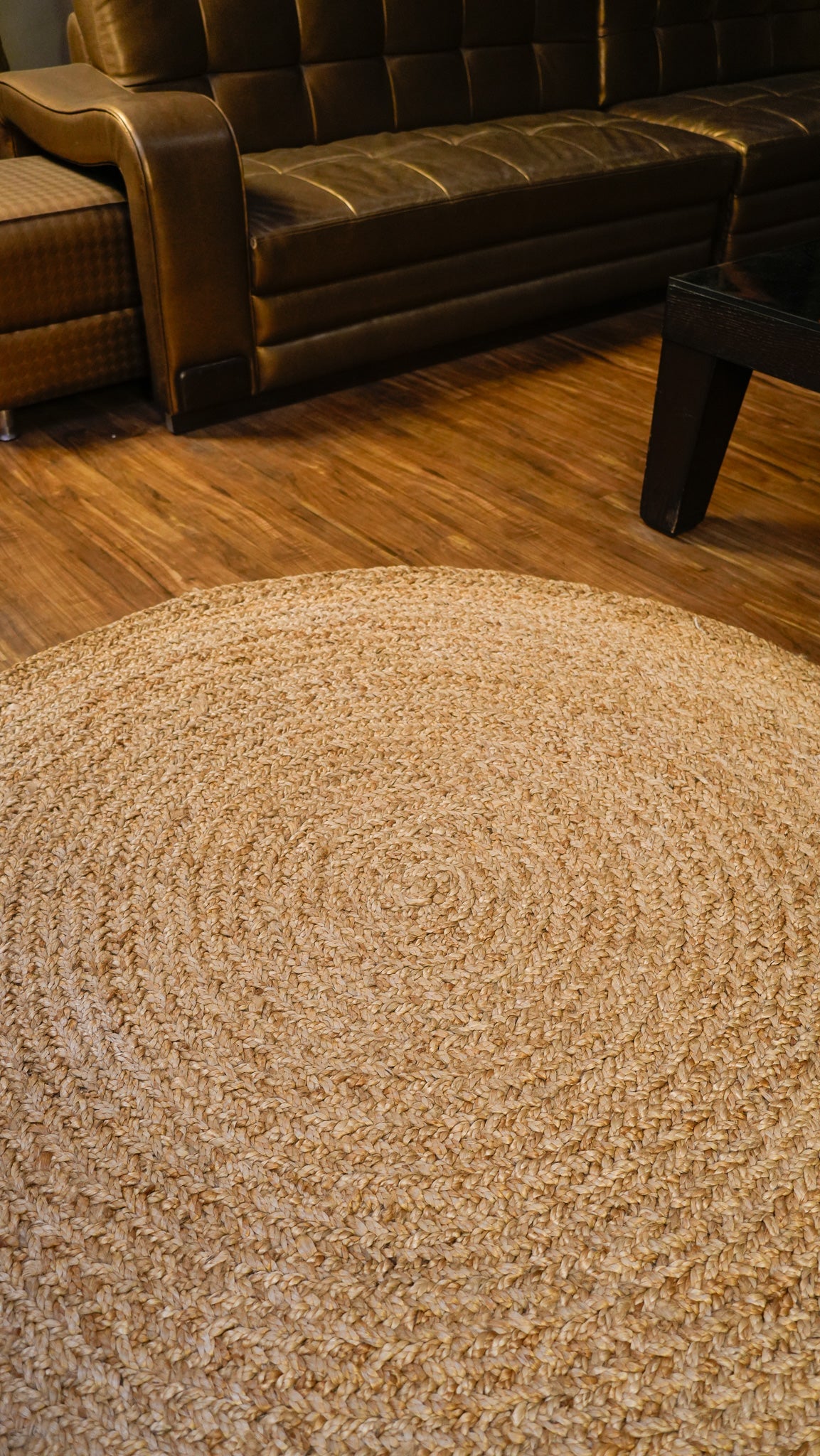 Spiral Woven Rug Hand Woven 100% Jute Rug