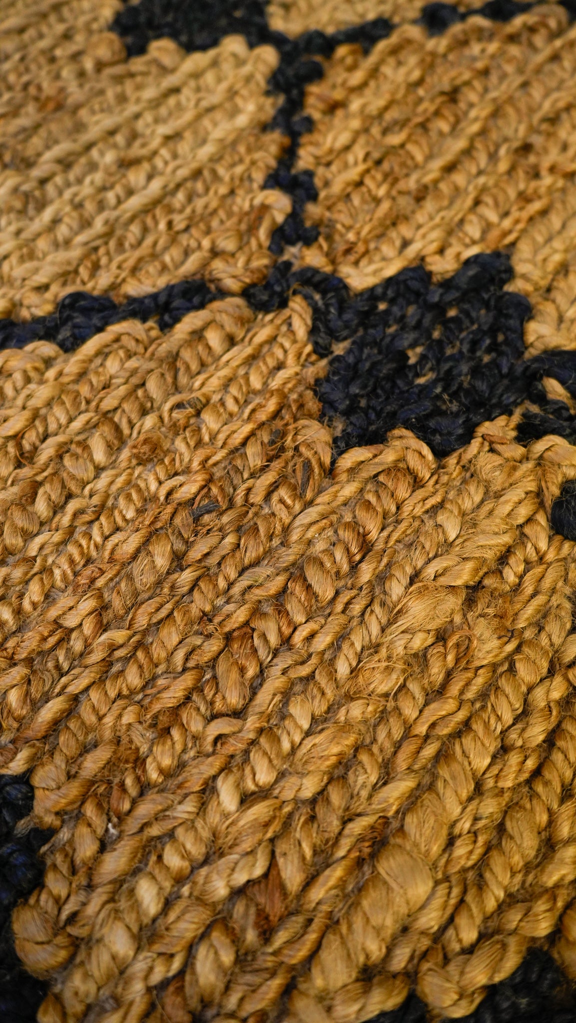 Knotted Woven Jute Rug Hand Woven 100% Jute Rug