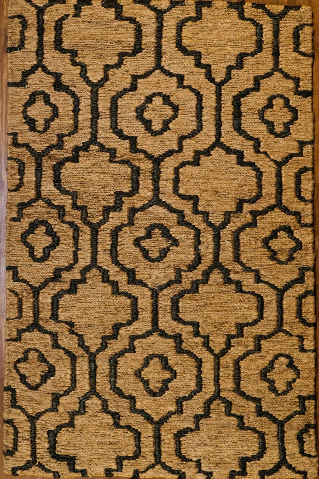 Earthen Motif Jute Rug Hand Woven 100% Jute Rug