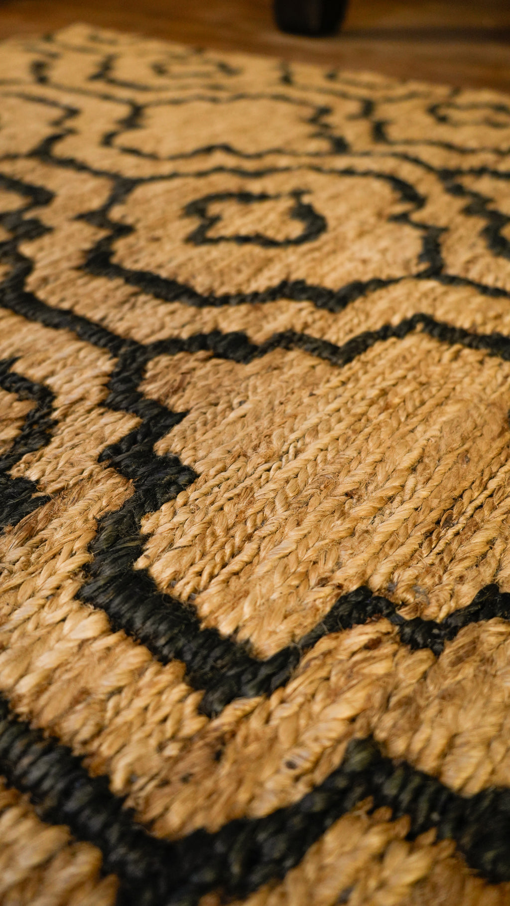 Earthen Motif Jute Rug Hand Woven 100% Jute Rug